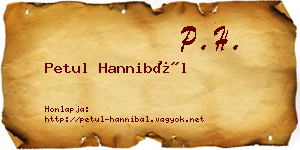 Petul Hannibál névjegykártya